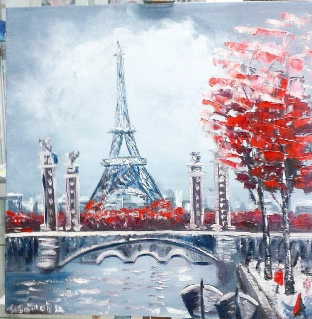 Париж осенью картина