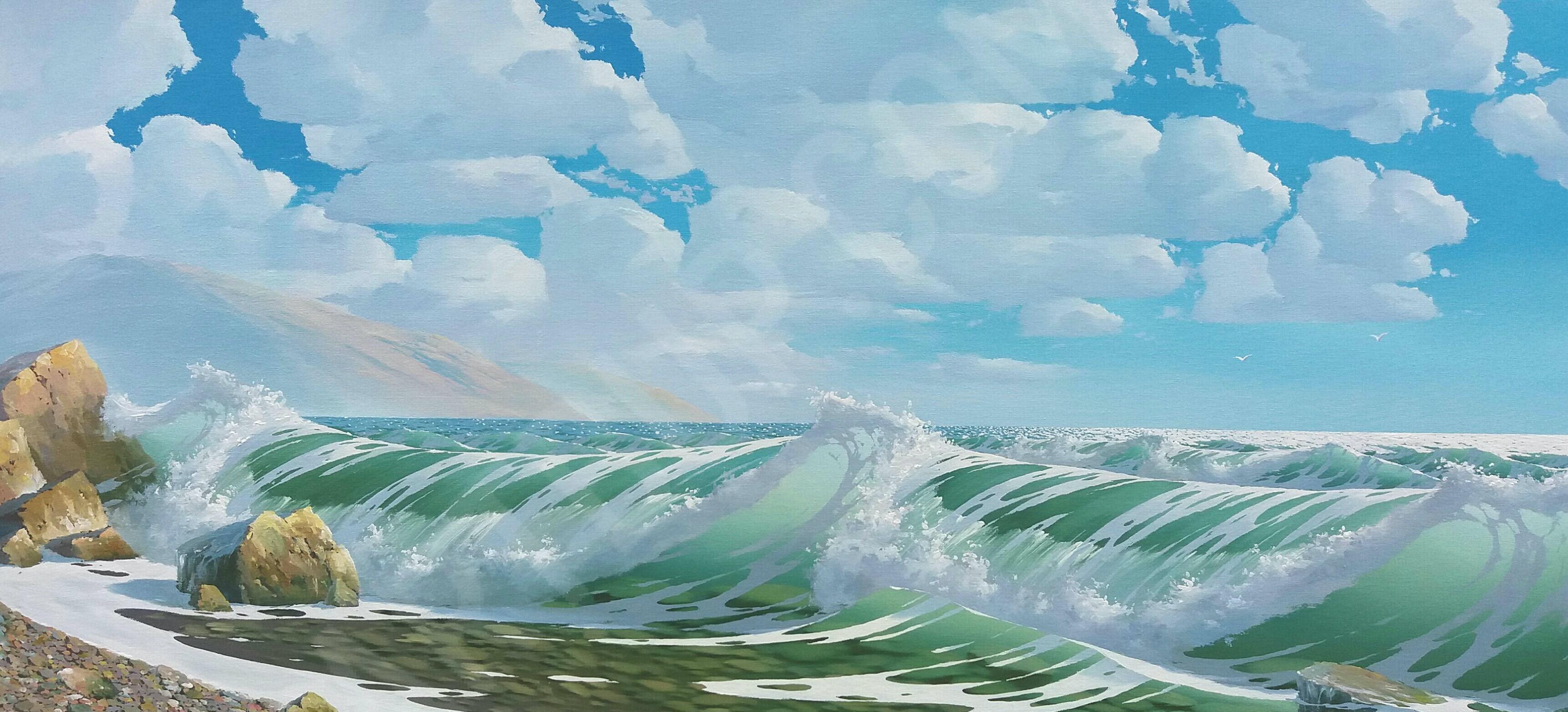 Арт картины моря с небом