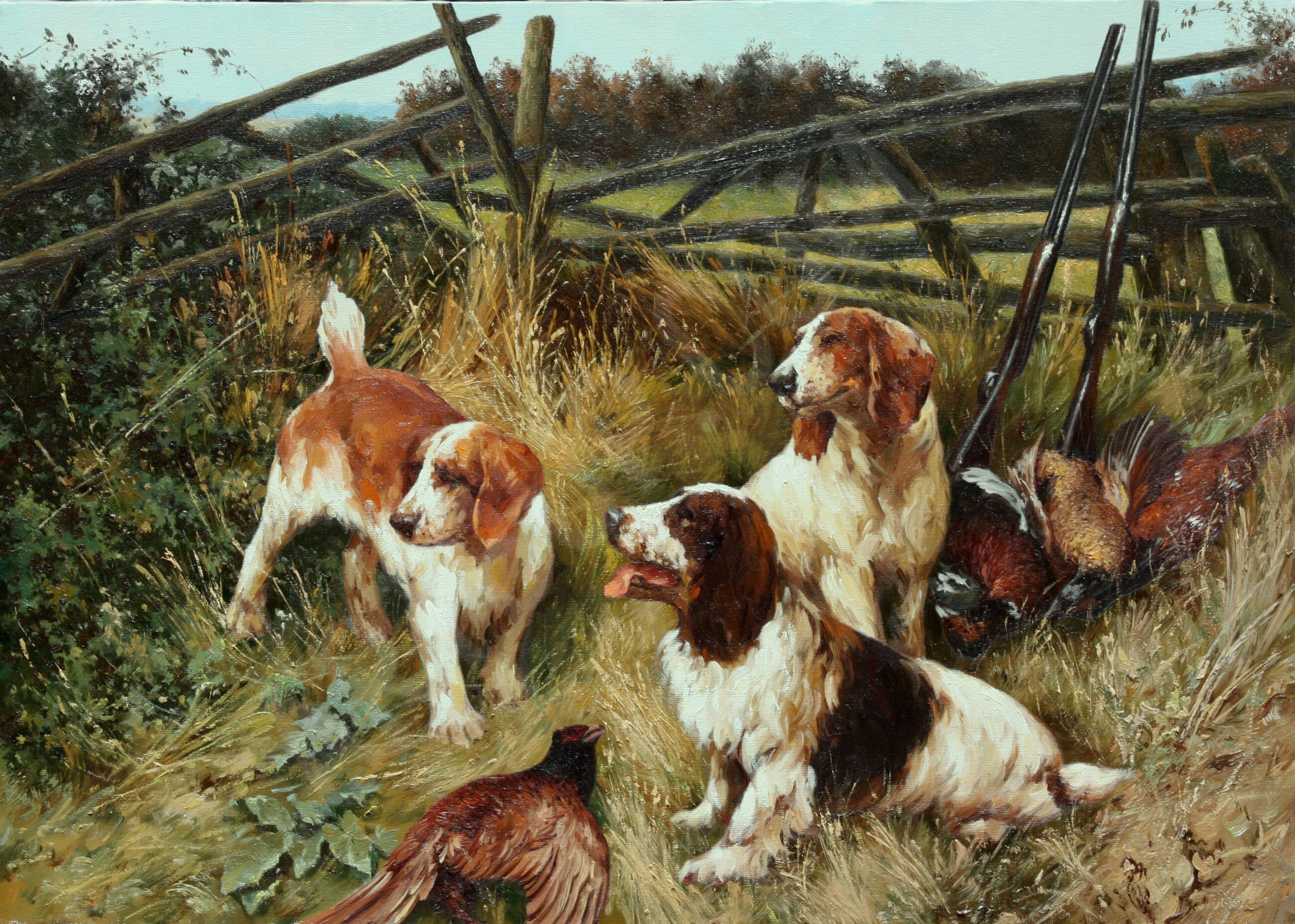 Картина охота с собаками