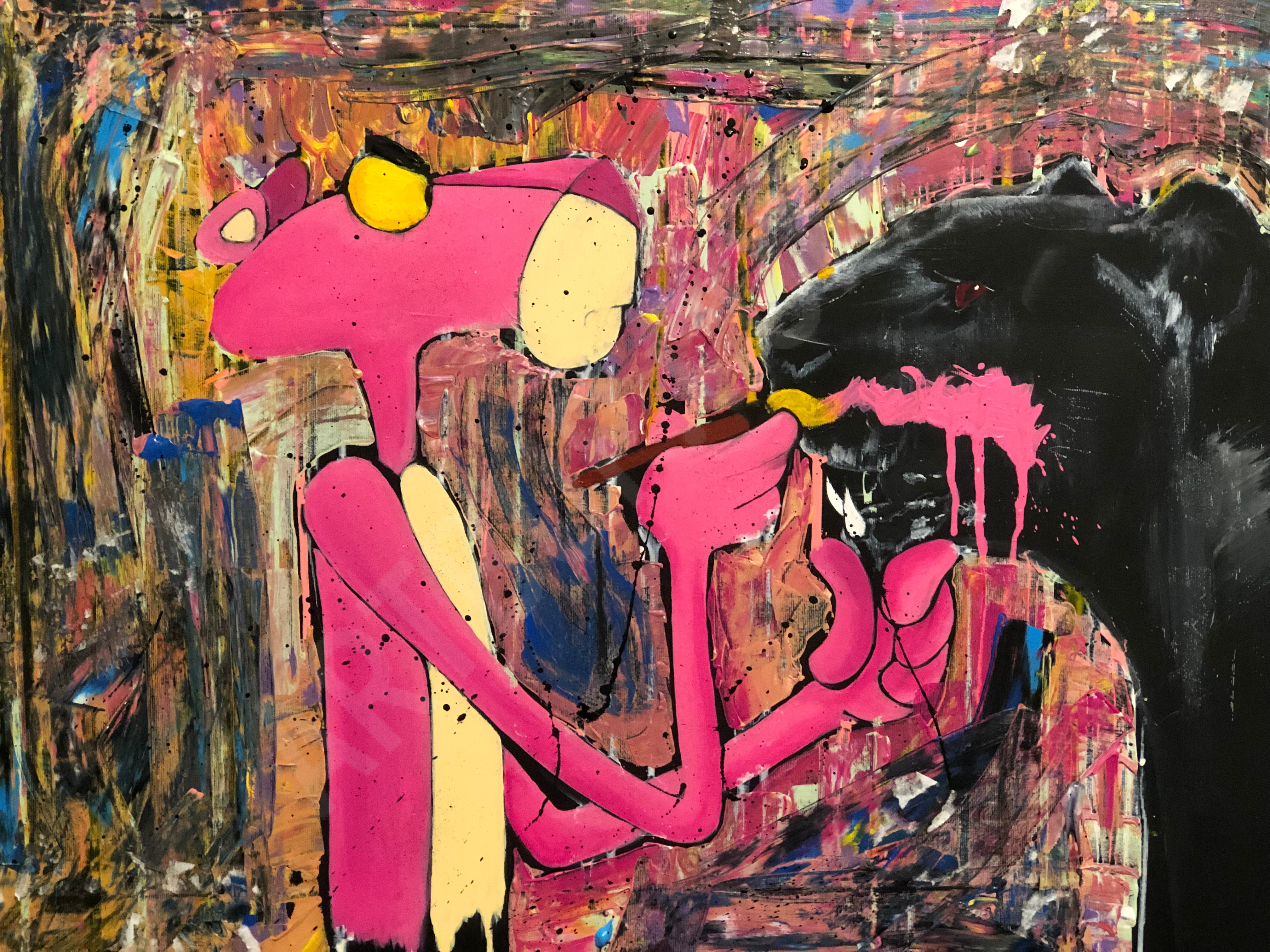 Pink panthers ArtBUP - an international platform for Fine Art Paintings.