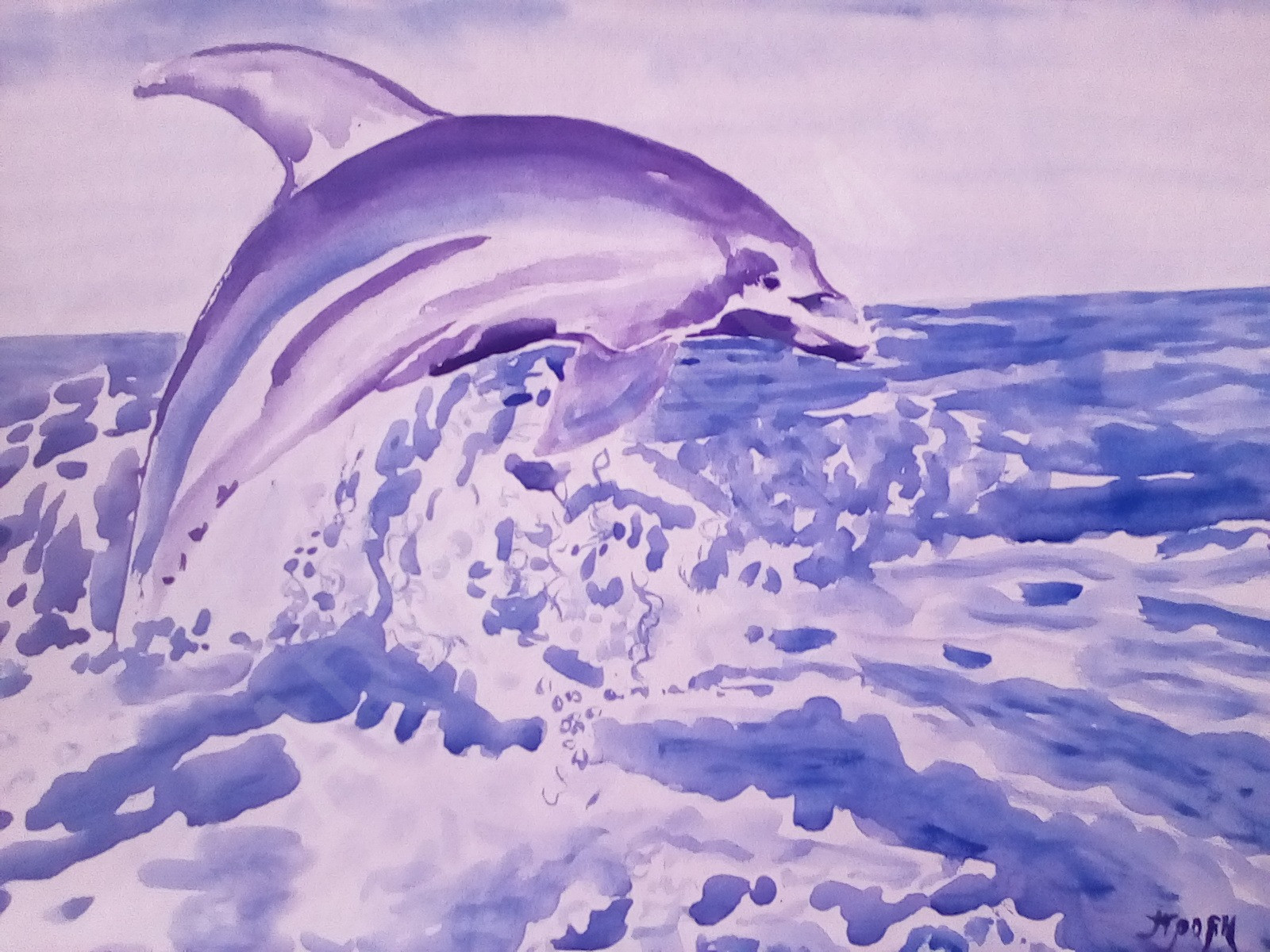 Дельфин детский рисунок