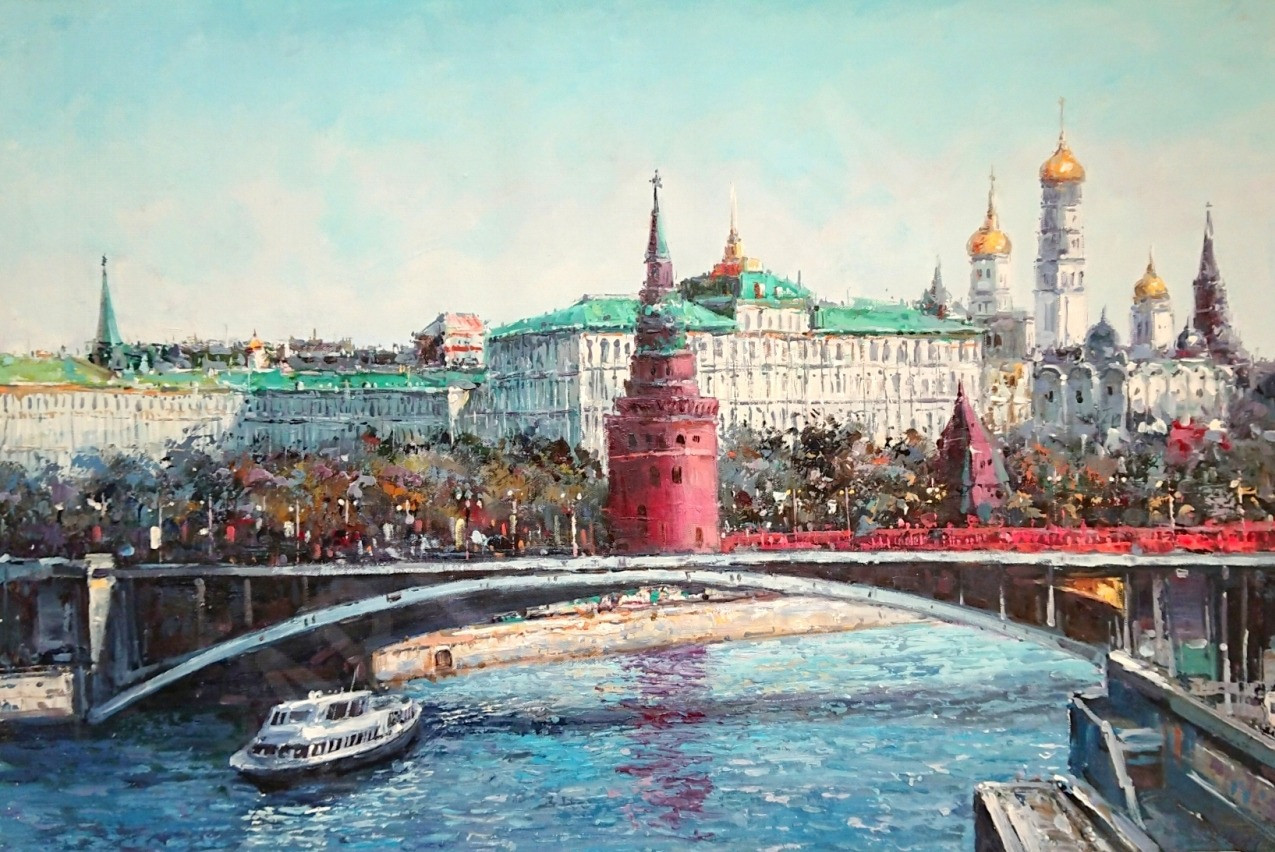 Импрессионизм москва. Сергей Минаев художник Москва. Москва картина Минаева Сергея масло. Москва река картина. Москва река в живописи.