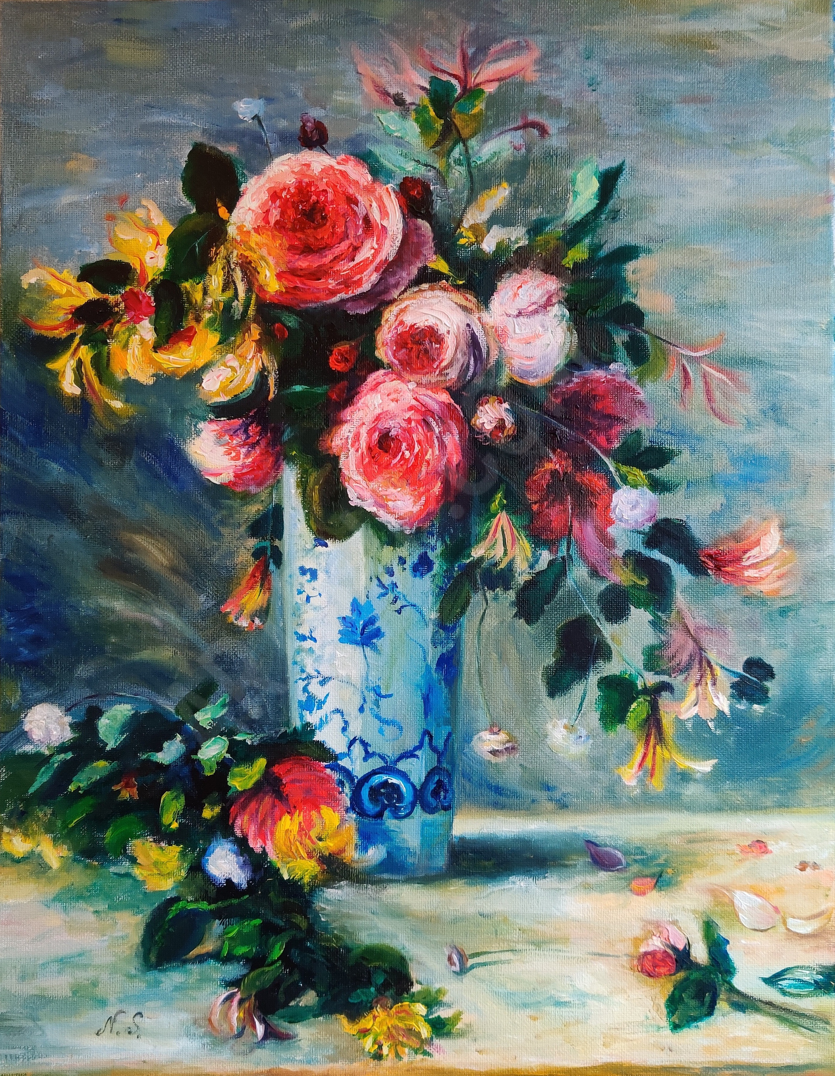 Oil painting flowers  ArtBUP - an international platform for Fine